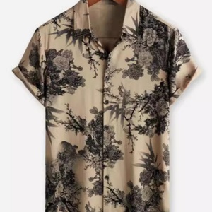 Camiseta de Manga Corta para Hombre 2025, Estampado de Moda |   Verano y Otoño, Edición Europea y Americana, Ropa de Playa Informal para Viajes Transfronterizos - Product Image 4