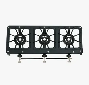 Wholesale portable cast iron gas cooker three burner outdoor indoor camping and household appliance