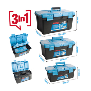 FIXTEC - Caja de Herramientas Resistente al Agua 3 en 1, Caja de Almacenamiento Protectora de Plástico PP para Equipos, FHTB003, Caja de Herramientas Impermeable F - Product Image 1