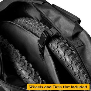 Sac de transport pour roues de vélo en nylon léger et durable, sac double roue pour vélo avec bandoulière - Product Image 4