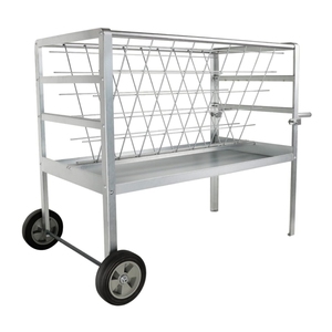 Mangeoire à foin personnalisée râtelier 2 en 1 en métal robuste et mangeoire à grain pour bétail pour pâturage de chèvres bovins moutons chevaux - Product Image 4