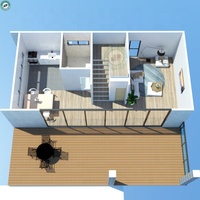 Contenedor Modular prefabricado de lujo, estructura de contenedor para casa, Panel de hormigón ligero, casa en Saint Martin