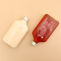 Bouteille en plastique PET 350 ml, modèle Internet-famous Oil-Tangerine, jetable, pour thé au lait, dessert mangue sago, jus, idéale pour les vendeurs ambulants
