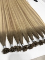 Extensions de cheveux à pointe plate en kératine, 100 % cheveux humains, double épaisseur, couleur blonde, vente en gros d'usine