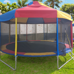 <span class=keywords><strong>Trampoline</strong></span> de jardin familial extérieur de 6 à 16 pieds, grand <span class=keywords><strong>trampoline</strong></span> rond pour enfants <span class=keywords><strong>avec</strong></span> <span class=keywords><strong>toit</strong></span> pour le divertissement des enfants - Product Image 4