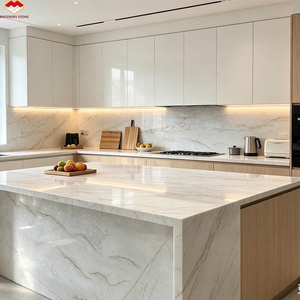 Quartzite blanc Mont Blanc naturel du Brésil pour îlot <span class=keywords><strong>de</strong></span> cuisine, comptoir, bar à domicile, panneau mural, revêtement <span class=keywords><strong>de</strong></span> sol et meuble-lavabo <span class=keywords><strong>de</strong></span> salle <span class=keywords><strong>de</strong></span> bain - Product Image 2