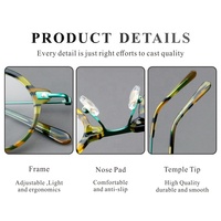 Lunettes de vue classiques de qualité supérieure, monture en acétate unisexe tendance, verres fins, montures optiques