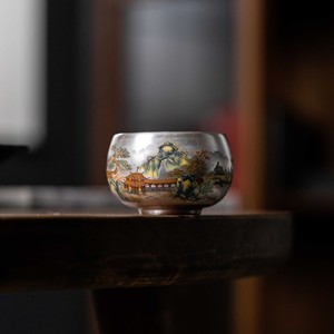 Taza de té plateada redonda individual para juego de té Kung Fu, uso doméstico, regalo sin tapa, origen Dehua, material de plata de ley. - Product Image 1