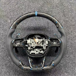 Volant de direction en fibre de carbone de style GT pour Honda Civic 11e génération, couvre-volant forgé, amélioration du volant - Product Image 2