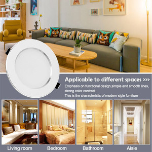Luz LED Empotrable Redonda para Techo, 3W 5W 7W 9W 12W 15W 18W, AC110V, Iluminación Interior, Blanco Cálido, Blanco Frío, Downlight, Aluminio - Product Image 4