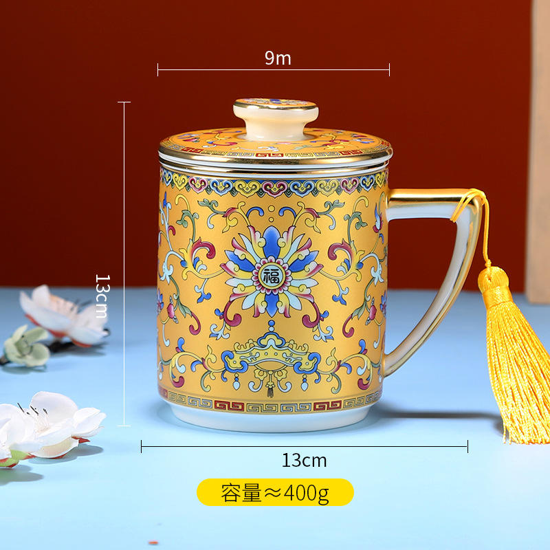 400ml-tasse de séparateur de thé nafu or