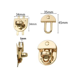 Bán buôn túi phần cứng <span class=keywords><strong>D</strong></span> Vòng Kẽm hợp kim Túi xách lần lượt khóa Clasp kim loại túi Twist khóa cho PURSE làm - Product Image 2