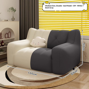 Canapé paresseux écologique, confortable et lavable, taille moyenne, deux places, pour chambre à coucher, petit appartement, maison de location - Product Image 4