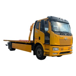 Heavy Duty FAW 4x2 <b>Flatbed</b> Tow <b>Truck</b> 10t Slidebed Wrecker 10 Ton Road Recovery <b>Truck</b> Factory Price - Product Image 1