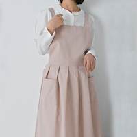 Robe chasuble vintage plissée fendue en coton pour femmes de grande taille avec deux poches