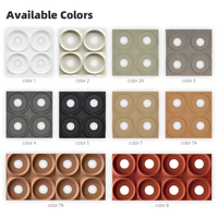 Panel Dekorasi Lingkaran PU 600x1200 Tahan Air Tahan Api untuk Pelapis Dinding Interior/Eksterior, Partisi, Dinding Fitur, Gym, Eksterior