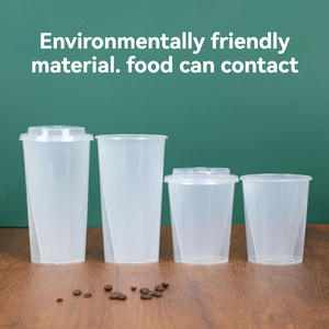 Gobelet jetable transparent en PP de qualité alimentaire à paroi simple de 500 ml, double saveur, à partager, pour thé à bulles à emporter - Product Image 6