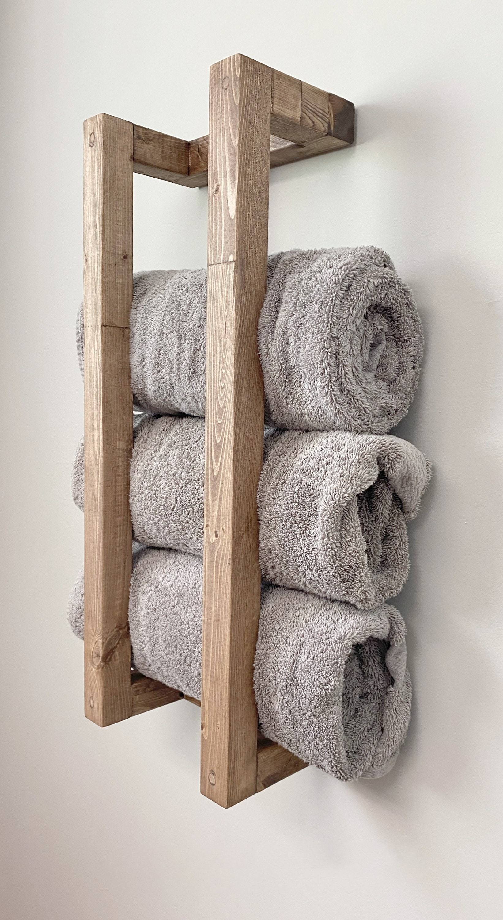 Portasciugamani da bagno, barra portasciugamani girevole, montaggio a parete, senza foratura, 4 barre - 31,6×27,4 cm - Grigio | Leroy Merlin