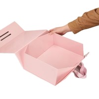 Luxuriöse Eukalyptusgrüne Geschenkbox aus Hartkarton mit Magnetverschluss und Tragegriff für Künstliche Wimpern Kosmetik-Einzelhandel