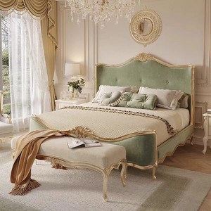 <span class=keywords><strong>Letto</strong></span> <span class=keywords><strong>Matrimoniale</strong></span> <span class=keywords><strong>Francese</strong></span> in Legno Massello, Stile Americano di Lusso, <span class=keywords><strong>Letto</strong></span> Principale per Camera da <span class=keywords><strong>Letto</strong></span> di Alta Gamma, <span class=keywords><strong>Letto</strong></span> Nuziale - Product Image 1