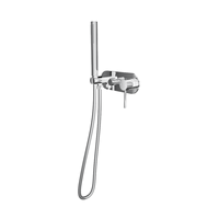 Robinet de douche encastré mural en acier inoxydable 304 avec mitigeur de douche chromé à 2 fonctions