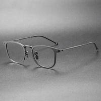 Nouvelles lunettes rétro couleur bronze 88009, monture optique coréenne en titane pur pour hommes, vente en gros, lunettes de vue sur ordonnance