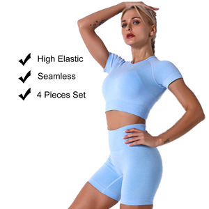 Private Label Feminine Sportswear Hersteller Stretchy Fitness Wear Nahtloses Yoga Gym Workout Set für Frauen - Product Image 3