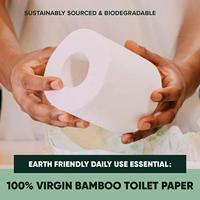 Kertas Toilet Ramah Lingkungan dari Bambu 3 Lapis, Dapat Dibuang di Toilet, 300 Lembar, Gulungan Polos Putih, Terbuat dari Pulp Bambu Bebas Pohon Bersertifikat 2-3