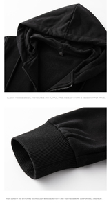 <strong>Grey</strong> New Design Zipper Breathable Hoodie Men's Fashion <strong>Sweatshirt</strong> - Product Image 2