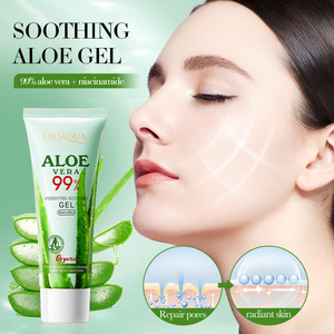 BIOAOUA 50g Gel de <span class=keywords><strong>Aloe</strong></span> <span class=keywords><strong>Vera</strong></span> <span class=keywords><strong>99</strong></span>% Hidratante y Calmante para una Piel Translúcida y Suave - Product Image 1