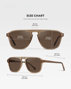 Lunettes de soleil tendance, nouvelle mode, montures en bois, logo personnalisé, lunettes vintage, lunettes rétro en PC pour hommes - Product Image 2