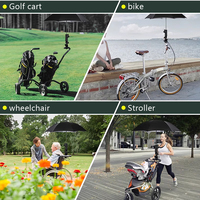Soporte para Paraguas de Golf de Doble Capa Ajustable, Precio al por Mayor, con Marco de Fibra de Vidrio, Resistente al Viento e Impermeable, para Carrito de Golf