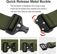 Ceintures en nylon Alfa pour hommes Ceinture tactique Rigger avec anneau en V Boucle en aluminium robuste à dégagement rapide pour hommes