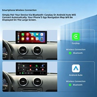 Écran central de contrôle de voiture, grand écran de tableau de bord compatible avec Audi A3 8V 2013-2018, avec navigation Android, CarPlay sans fil, IPS