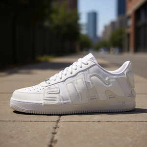 <span class=keywords><strong>Nike</strong></span> Air Force 1 Low Chaussures décontractées <span class=keywords><strong>en</strong></span> cuir blanc à lacets, bout rond, rembourrées, toutes saisons, baskets pour hommes - Product Image 2