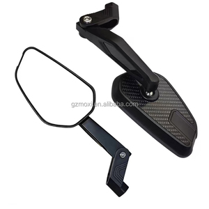 SHENAO Nuovi Specchietti <span class=keywords><strong>Moto</strong></span> Pieghevoli Convessi Superiori in Vera Fibra di Carbonio per Retrofit/Aggiornamento BAJAJ TVS Apache RTR 160 / 200 Regolabili - Product Image 1