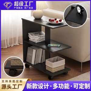 Tempered <b>glass</b> square coffee <b>table</b>, living room sofa <b>side</b> <b>table</b>, Nordic style bedroom movable storage small <b>table</b>, cross-border - Product Image 5