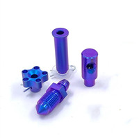 FOXTI CX0097 GR5 Or Vert Violet Moto Push Rod Billet Levier Pivot Frein Radial Maître-cylindre Poli Anodisé Boulons
