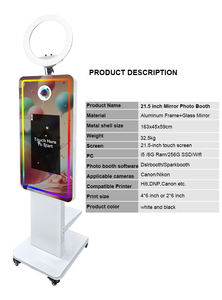 Software Gratuito para Compartir Fotos, Cabina de Fotos con Espejo y Estuche de Transporte, Máquina de Fotos DSLR, Grabación de GIF y <span class=keywords><strong>Boomerang</strong></span> - Product Image 6