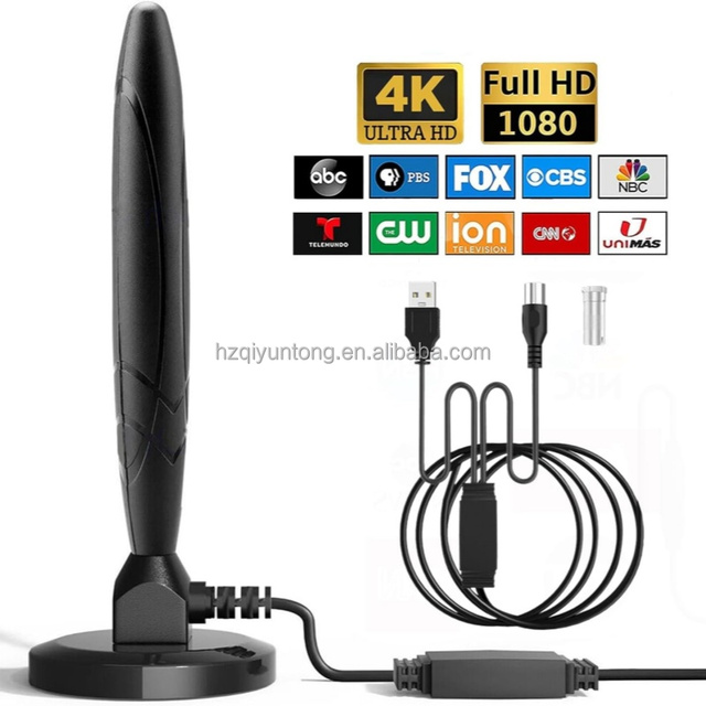 Magnetic Indoor/Outdoor Plastic TV Antenna Amplifier Digital HDTV Decoder for ATSC DTMB ISDB-T DVB-2 Signals