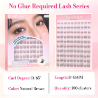Nouvelles extensions de cils style populaire, aspect naturel et long, longue tenue, bouclées, sans grappes, en fibres douces segmentées