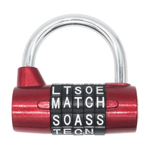 <span class=keywords><strong>Cadenas</strong></span> à 5 lettres en alliage de zinc 65x60x23mm, <span class=keywords><strong>cadenas</strong></span> à <span class=keywords><strong>code</strong></span> alphabétique réinitialisable pour l'école, le vélo, les bagages - Product Image 1