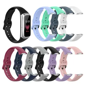 สีทึบคุณภาพสูงสำหรับ <span class=keywords><strong>Samsung</strong></span> <span class=keywords><strong>Galaxy</strong></span> <span class=keywords><strong>Fit</strong></span> <span class=keywords><strong>SM</strong></span>-<span class=keywords><strong>R370</strong></span>อะแดปเตอร์เหล็กสร้อยข้อมือกีฬาซิลิโคนเปลี่ยนวงนาฬิกา - Product Image 1