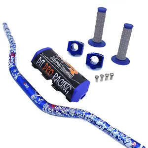 <span class=keywords><strong>Guidon</strong></span> Dirt Pit Bike 1-1/8 "avec coussinets <span class=keywords><strong>de</strong></span> barre Pit Pro poignées <span class=keywords><strong>de</strong></span> <span class=keywords><strong>course</strong></span> pour Kayo BSE CRF KLX moto ATV Quad - Product Image 6