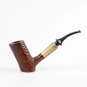 Bent Tobacco Pipe Rhododendron And Photinia Root Burl Zhejiang Made For Smoking - Product Image 1