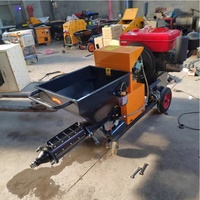 Machine à projeter le mortier multifonctionnelle à haute efficacité, machine à projeter le ciment, le sable et le plâtre électrique, livrée avec un compresseur d'air