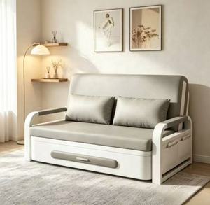 <span class=keywords><strong>Divano</strong></span> <span class=keywords><strong>Letto</strong></span> Moderno Comprimibile con Telaio in Metallo Anti-Deformazione, Schiuma ad Alta Densità, Rivestimento in Pelle, Adatto ai Gatti, per Soggiorno Piccolo - Product Image 2