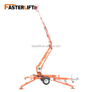 מעלית סל מפרקית טלסקופית נגררת מסוג ספיידרמן של סין, בגדלים 30, 40, 50 ו-60 רגל, עם סל גדול. - Product Image 3