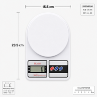 Precisievoedselweegschaal Elektronisch keukenmeetinstrument Nauwkeurige kook- en bakweegschaal Hoge precisie display keuken