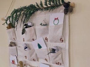 In ấn Red số treo tường trang trí gỗ vải vải giáng sinh <span class=keywords><strong>Advent</strong></span> lịch <span class=keywords><strong>2025</strong></span> - Product Image 6